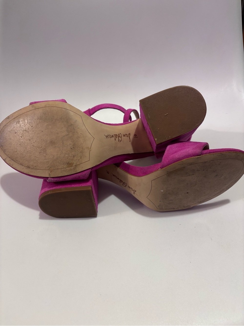 Sam Edelman Hot Pink Block Heels Wedding Guest Size 10 - Picture 5 of 5